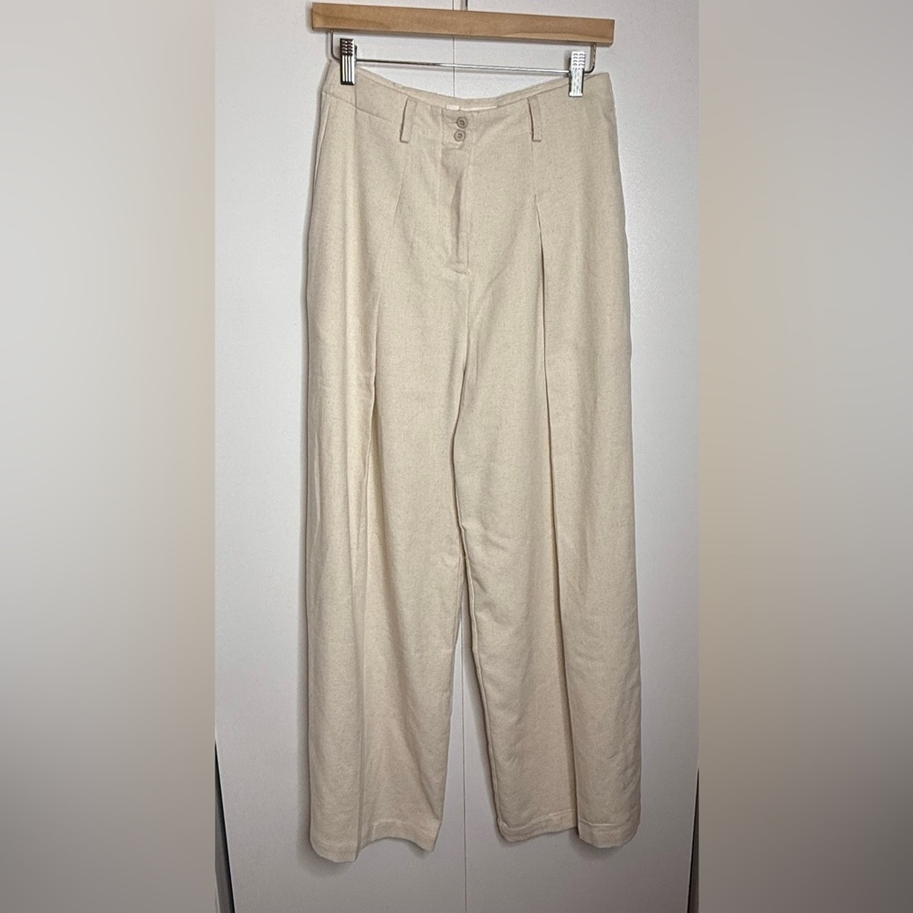 Commense Linen Blends Casual Pants Set Khaki Small NWT - Picture 7 of 16